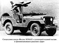 Специальное шасси M38A1C применялось для монтажа ракет Dart или SS-10