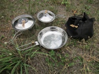 Набор туристической посуды Primus CampFire Cookset S/S для костра, состав, характеристики и краткий обзор