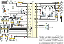 Схема системы управления двигателем Уаз Хантер модели УАЗ-315195 с двигателем ЗМЗ-409 Евро-2 и блоком МИКАС-7.2