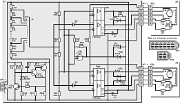 Электрическая схема блока управления БУК 02-01 электромеханическим корректором фар GAZ ЭМКФ 02-03