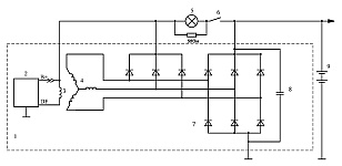 Схема включения регуляторов напряжения со щеточным узлом 87.3702 в составе автомобильного генератора