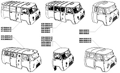 Кузов, кабина и салон УАЗ-3741, УАЗ-3962, УАЗ-3909, УАЗ-2206, УАЗ-3303 и их модификаций, отопление и вентиляция