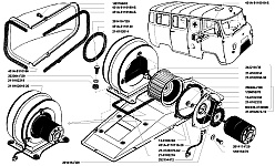 Санитарное и пассажирское отделения кузова УАЗ-3962, УАЗ-3909, УАЗ-2206 обогреваются с помощью отопителя