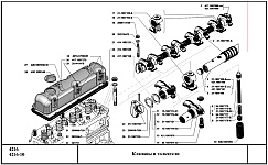 Каталожные номера деталей и узлов газораспределительного механизма ГРМ двигателя УМЗ-4216
