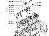 Топливная рампа и форсунки системы питания топливом двигателя УМЗ-4216 на Газель и Соболь
