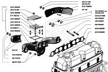 Каталожные номера деталей и узлов системы выпуска отработавших газов двигателя УМЗ-4216 на автомобилях Газель и Соболь