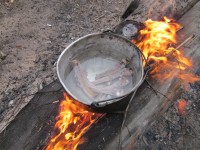 Бульон из копченых ребрышек для кулеша