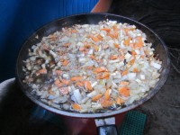 Зажарка для кулеша из моркови, корня петрушки, корня сельдерея и лука