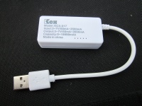 USB тестер KCX-017 предназначен для измерения напряжения в USB портах компьютеров и ноутбуков, измерения выходного напряжения адаптеров питания