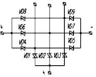 Электрическая схема генераторного полупроводникового выпрямительного блока БПВ56-65-02Г