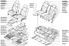 Каталожные номера узлов и деталей передних и задних сидений Уаз Патриот