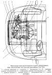 Монтажная схема расположения газового оборудования под капотом автомобиля Газель