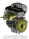 Внешний вид газобензинового двигателя ЗМЗ-409052.10 ZMZ PRO справа сзади
