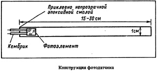 Конструкция и чертеж фотодатчика для фотосторожа