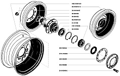 Ступицы колес УАЗ-3741, УАЗ-3962, УАЗ-3909, УАЗ-2206, УАЗ-3303, устройство, регулировка и обслуживание