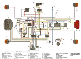 Схема электрооборудования мотоцикла ИМЗ-8.1230 Соло без электростартера