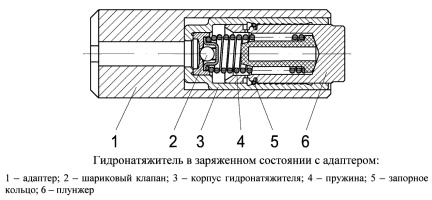 Гидронатяжитель двигателя ЗМЗ-5143.10 Евро-3 в заряженном состоянии с адаптером