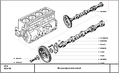 Каталожные номера деталей и узлов распределительного вала ГРМ двигателя УМЗ-4216
